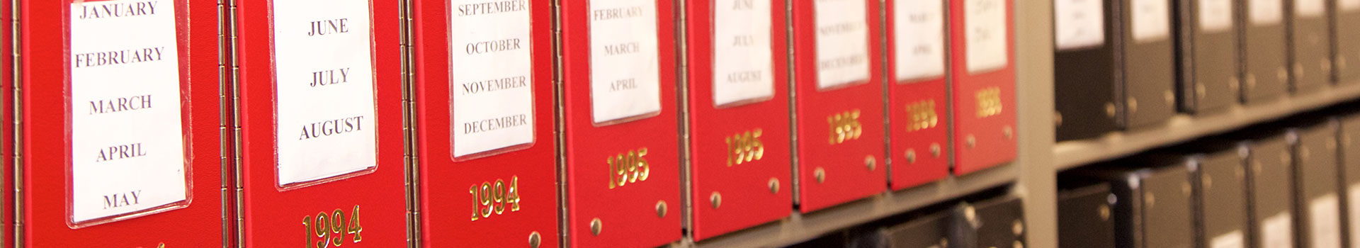 Vital Records books in the Stamford Town Clerk Vault