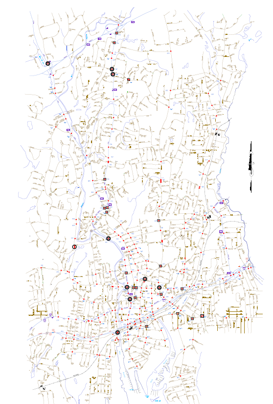 a photo of the city wide signals