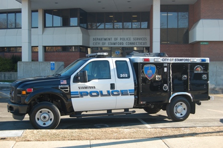 stamford police van